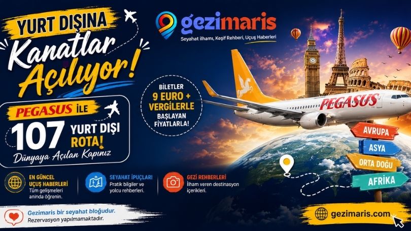 Pegasus Yurt Dışı Kampanyası: 107 Rotada Uygun Fiyatlı Uçuş Fırsatı Başladı